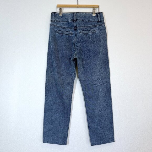 Sezane Tapered Denim Trouser Jeans High Waisted Hemmed - Picture 2 of 12